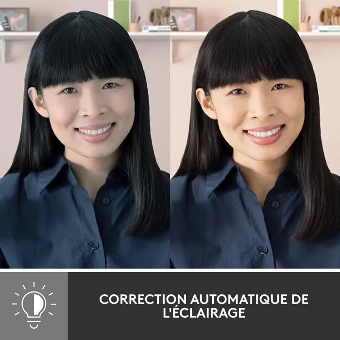 Logitech Brio 300 Webcam USB Full HD 1080p avec Microphone intégré, Obstrurateur et Compatibilité Universelle (Windows, macOS, ChromeOS) - Blanc Logitech Brio 300 Webcam USB Full HD 1080p avec Microphone intégré, Obstrurateur et Compatibilité Universelle (Windows, macOS, ChromeOS) - Blanc