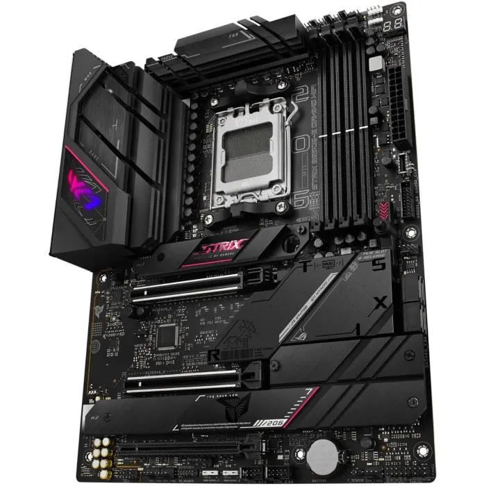 Asus ROG STRIX B650E-E GAMING WiFi - Carte mère ATX AMD B650 Socket AM5 - Wi-Fi 6E, 2.5 Gigabit Ethernet, DDR5, M.2, SATA III, Support AMD Ryzen 7000 Asus ROG STRIX B650E-E GAMING WiFi - Carte mère ATX AMD B650 Socket AM5 - Wi-Fi 6E, 2.5 Gigabit Ethernet, DDR5, M.2, SATA III, Support AMD Ryzen 7000