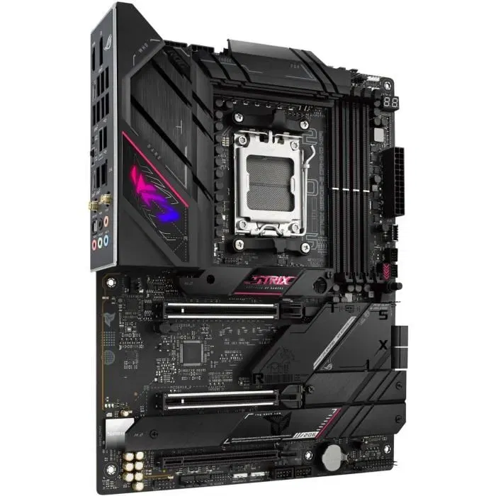 Asus ROG STRIX B650E-E GAMING WiFi - Carte mère ATX AMD B650 Socket AM5 - Wi-Fi 6E, 2.5 Gigabit Ethernet, DDR5, M.2, SATA III, Support AMD Ryzen 7000 Asus ROG STRIX B650E-E GAMING WiFi - Carte mère ATX AMD B650 Socket AM5 - Wi-Fi 6E, 2.5 Gigabit Ethernet, DDR5, M.2, SATA III, Support AMD Ryzen 7000