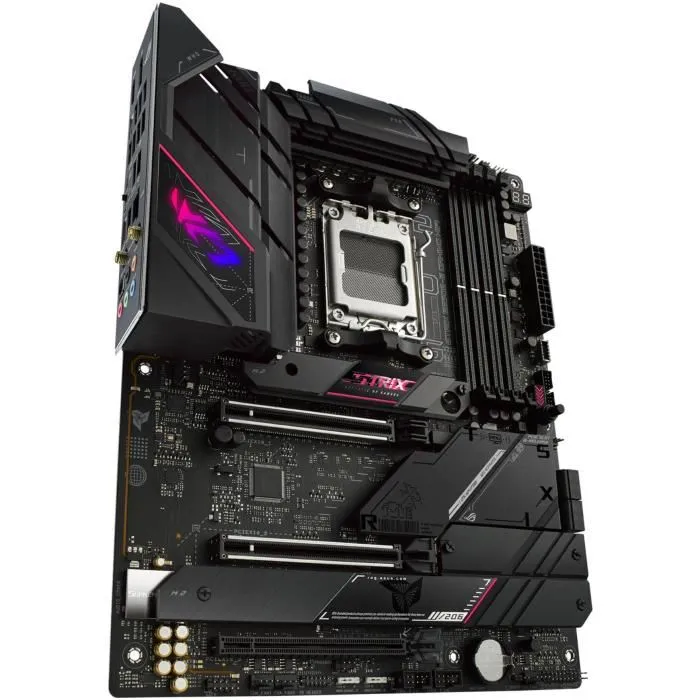 Asus ROG STRIX B650E-E GAMING WiFi - Carte mère ATX AMD B650 Socket AM5 - Wi-Fi 6E, 2.5 Gigabit Ethernet, DDR5, M.2, SATA III, Support AMD Ryzen 7000 Asus ROG STRIX B650E-E GAMING WiFi - Carte mère ATX AMD B650 Socket AM5 - Wi-Fi 6E, 2.5 Gigabit Ethernet, DDR5, M.2, SATA III, Support AMD Ryzen 7000