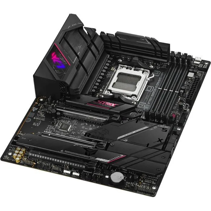 Asus ROG STRIX B650E-E GAMING WiFi - Carte mère ATX AMD B650 Socket AM5 - Wi-Fi 6E, 2.5 Gigabit Ethernet, DDR5, M.2, SATA III, Support AMD Ryzen 7000 Asus ROG STRIX B650E-E GAMING WiFi - Carte mère ATX AMD B650 Socket AM5 - Wi-Fi 6E, 2.5 Gigabit Ethernet, DDR5, M.2, SATA III, Support AMD Ryzen 7000