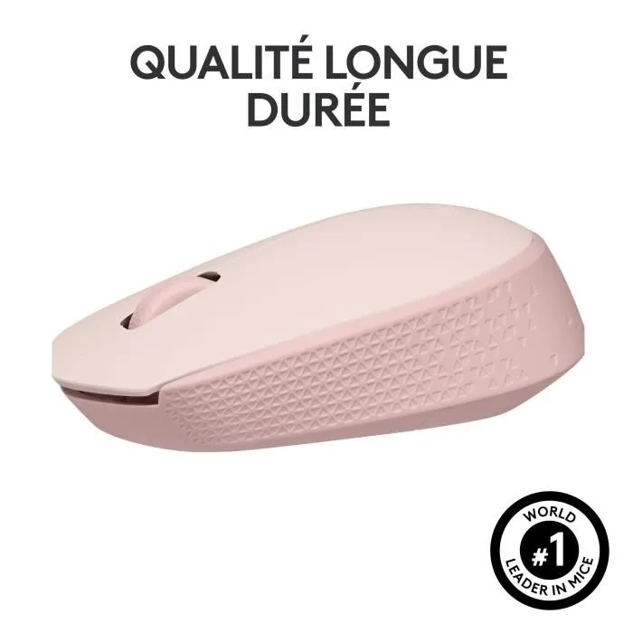 Logitech M171 - Souris sans fil ambidextre, optique 1000 dpi, connexion 2.4 GHz, couleur rose, 70.5 g Logitech M171 - Souris sans fil ambidextre, optique 1000 dpi, connexion 2.4 GHz, couleur rose, 70.5 g