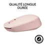 Logitech M171 - Souris sans fil ambidextre, optique 1000 dpi, connexion 2.4 GHz, couleur rose, 70.5 g