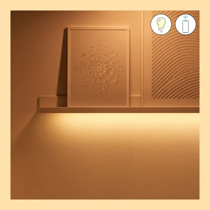 WiZ Ruban LED Intelligent 4 m, Blanc et Couleurs, Wi-Fi, Compatible Alexa Google Home Apple HomeKit Matter, Contrôle Vocale et Application, Éclairage Ambiant