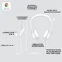 Logitech H390 Casque micro USB filaire antibruit avec microphone - Blanc