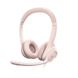 Logitech - H390 - Casque audio filaire avec microphone USB pour PC - Anti-bruit - Confort sur-oreille - Rose