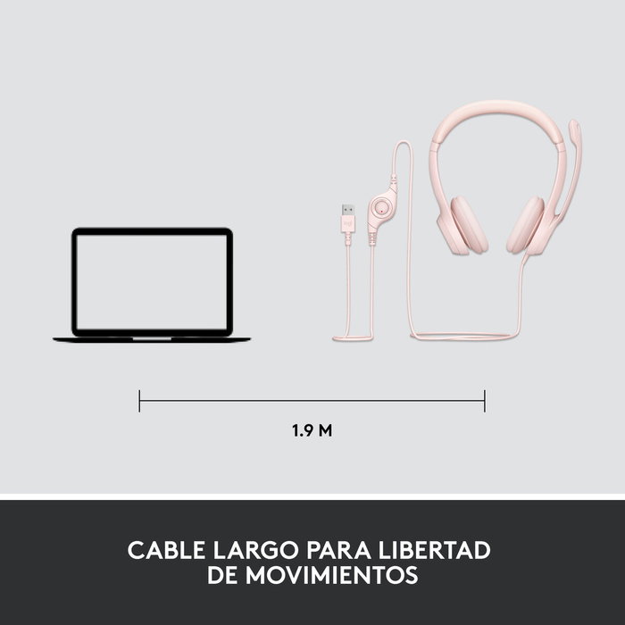 Logitech H390 Casque Filaire USB Rose