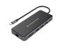 Conceptronic DONN15G Adaptateur USB-C Multiport 12-en-1 HDMI VGA USB 3.0 Ethernet AUX
