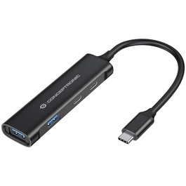 Conceptronic HUBBIES12B Hub USB-C à 4 ports
