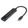 Conceptronic HUBBIES12B Hub USB Type-C 4 ports USB 3.0, 2x USB-C et 2x USB-A, Aluminium, Plug & Play, Noir