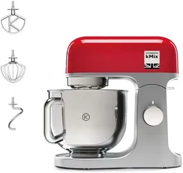 Kenwood Robot pâtissier kMix KMX750RD Rouge, Bol inox 5 L, 6 vitesses, 1000 W