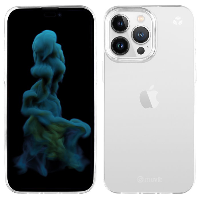 Muvit Recycletek Coque de Protection pour Apple iPhone 14 – 100% Recyclée et Recyclable
