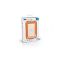 LaCie Disque Dur Externe Rugged Mini LAC9000298 - 2 To - Résistant aux chocs - USB 3.2 Gen 1 - 5400 tr/min - Orange/Argent