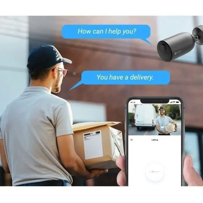 Ezviz Camera EB3 - Camera de surveillance exterieure sans fil 2K HDR, autonomie 120 jours, facile a installer