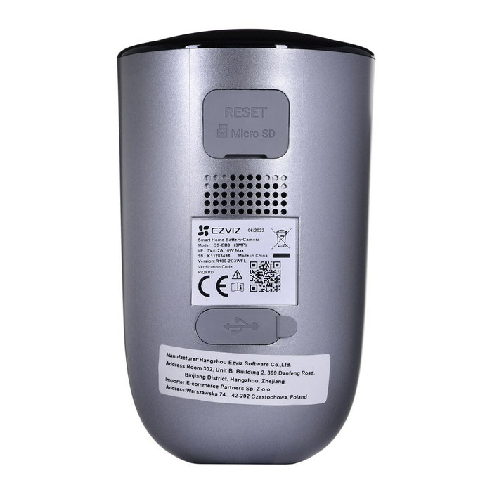 Ezviz EB3 Caméra de surveillance sans fil 2K