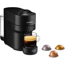 Delonghi ENV90.B - Machine à café à capsules Nespresso Vertuo Pop Noir, Technologie Centrifusion, 5 tailles de tasse, livrée avec 7 capsules