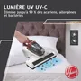 Hoover MBC500UV Aspirateur pour Matelas et Textiles Ultra Vortex 500 W avec Lampe UV-C Antibactérienne - Anti-Allergies et Poils d'Animaux
