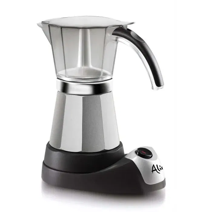Delonghi EMKM6B Cafetière Électrique Alicia Plus, 6 Tasses (0,4L), 450W, Blanc, Base Rotative 360°, Arrêt Automatique