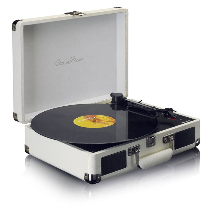 Lenco TT-115 Tourne-disque rétro avec haut-parleurs intégrés, Crème Lenco TT-115 Tourne-disque rétro avec haut-parleurs intégrés, Crème