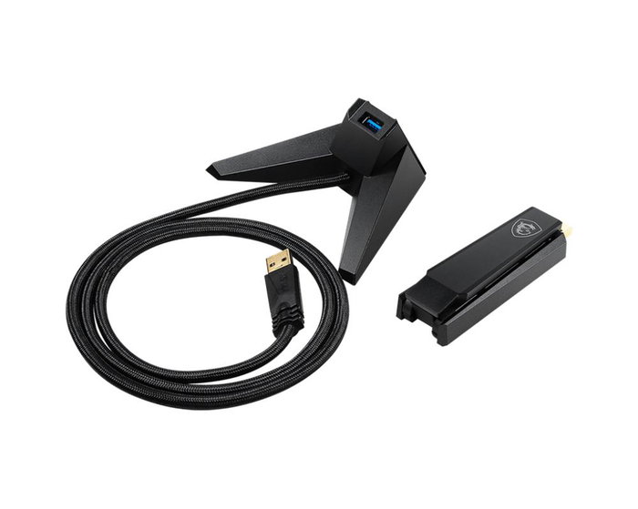 MSI GUAX18 Adaptateur USB WiFi 6 AX1800 Double Bande 2.4/5 GHz 574+1201 Mbps WPA3