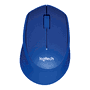 Logitech Souris M330 Silent Plus (910-004910) - Souris sans fil silencieuse avec récepteur USB et piles - Bleu