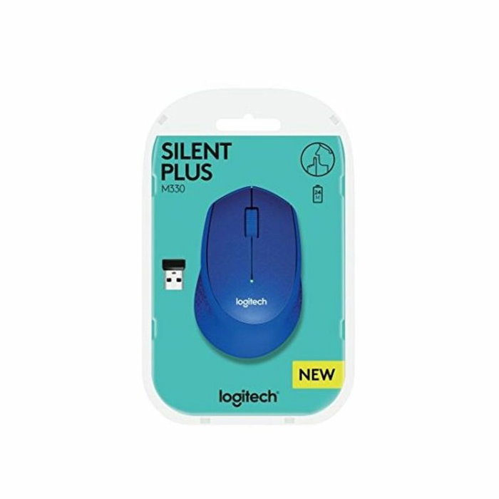 Logitech M330 Silent Plus Souris Sans Fil Bleu