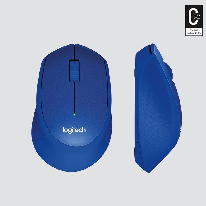 Logitech M330 Silent Plus - Souris sans fil silencieuse, réduction bruit 90%, autonomie 24 mois, nano-récepteur USB, 1000 dpi, pour Windows/Mac/ChromeOS/Linux, droitier, bleu