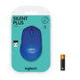 Logitech M330 Silent Plus - Souris sans fil silencieuse, réduction bruit 90%, autonomie 24 mois, nano-récepteur USB, 1000 dpi, pour Windows/Mac/ChromeOS/Linux, droitier, bleu
