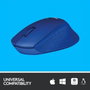 Logitech M330 Silent Plus - Souris sans fil silencieuse, réduction bruit 90%, autonomie 24 mois, nano-récepteur USB, 1000 dpi, pour Windows/Mac/ChromeOS/Linux, droitier, bleu
