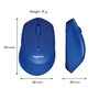 Logitech M330 Silent Plus - Souris sans fil silencieuse, réduction bruit 90%, autonomie 24 mois, nano-récepteur USB, 1000 dpi, pour Windows/Mac/ChromeOS/Linux, droitier, bleu