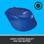 Logitech M330 Silent Plus - Souris sans fil silencieuse, réduction bruit 90%, autonomie 24 mois, nano-récepteur USB, 1000 dpi, pour Windows/Mac/ChromeOS/Linux, droitier, bleu
