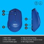 Logitech M330 Silent Plus - Souris sans fil silencieuse, réduction bruit 90%, autonomie 24 mois, nano-récepteur USB, 1000 dpi, pour Windows/Mac/ChromeOS/Linux, droitier, bleu