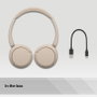 Sony WH-CH520C.CE7 Casque Bluetooth intra-auriculaire sans fil écouteurs beige (WH-CH520, modèle WHCH520C.CE7)