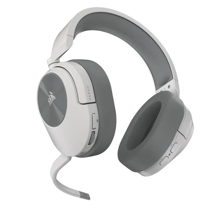 Corsair HS55 WIRELESS - Casque gaming sans fil blanc - Son surround Dolby Audio 7.1 - Connexion 2,4 GHz