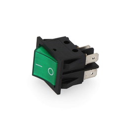 Edm Interrupteur bipolaire 15A 250V vert