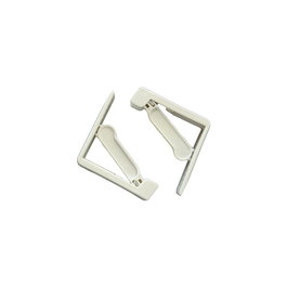Metaltex Lot de 4 pinces à nappe ajustables blanches avec ressort, taille universelle