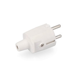 Edm Fiche en caoutchouc blanche 10/16A 250V IP44 4,8mm