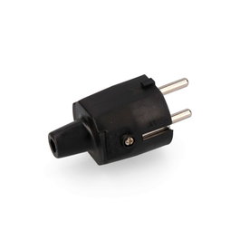 Edm Clavija de goma noire 10/16A 250V IP44 4,8mm