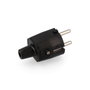 Edm Fiche mâle en caoutchouc 10/16A 250V IP44 4,8mm noire