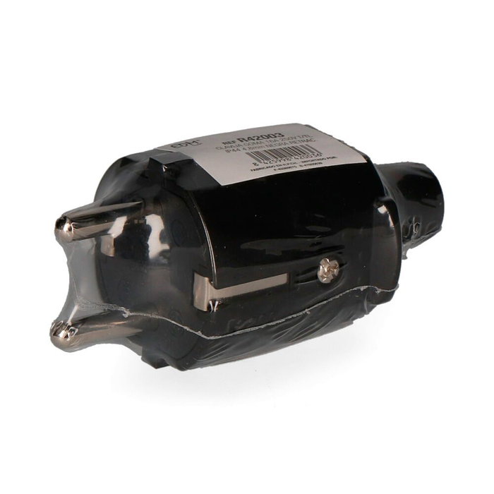 Edm Fiche mâle en caoutchouc 10/16A 250V IP44 4,8mm noire Edm Fiche mâle en caoutchouc 10/16A 250V IP44 4,8mm noire