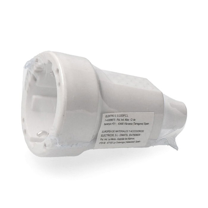 Edm Base aérienne en caoutchouc blanche 10/16A 250V IP44 4,8mm