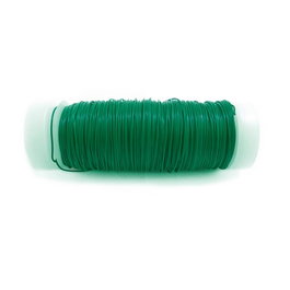 Fil gainé vert calibre 0,40 mm x 50 m, type n°6, acier/plastique