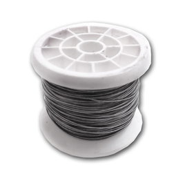 Fil argenté gainé acier n°6 0,40 mm x 50 mètres