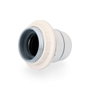 Edm Porte-lampe semi-rosqué E27 avec rondelle blanc