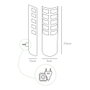 Edm Attrape-Insectes Électrique 9W pour Intérieur 50 m² avec Plaque Adhesive Blanche 9x7.5x27.5 cm