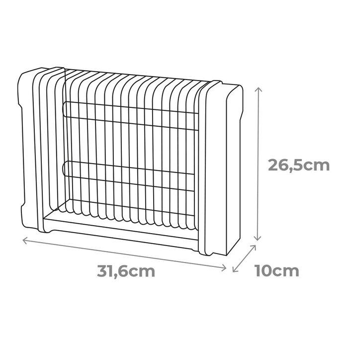 Edm Appareil électrique anti-insectes professionnel 2 x 6W 340° tubs actiniques 30 m² noir 31,6 x 10 x 26,5 cm