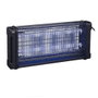Edm MATA INSECTOS ÉLECTRIQUE PROFESSIONNEL 2x10W Noir 80m² 43,7x10x26,5cm 340° IPX0 Intérieur avec Brosse et Chaîne
