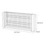Edm MATA INSECTOS ÉLECTRIQUE PROFESSIONNEL 2x10W Noir 80m² 43,7x10x26,5cm 340° IPX0 Intérieur avec Brosse et Chaîne