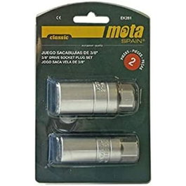 Mota Herramientas Jeu de 2 douilles pour bougies 16 mm et 21 mm, 3/8 pulg