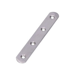 Edm Plaque de jonction droite en acier inoxydable 125 x 19 x 2 mm